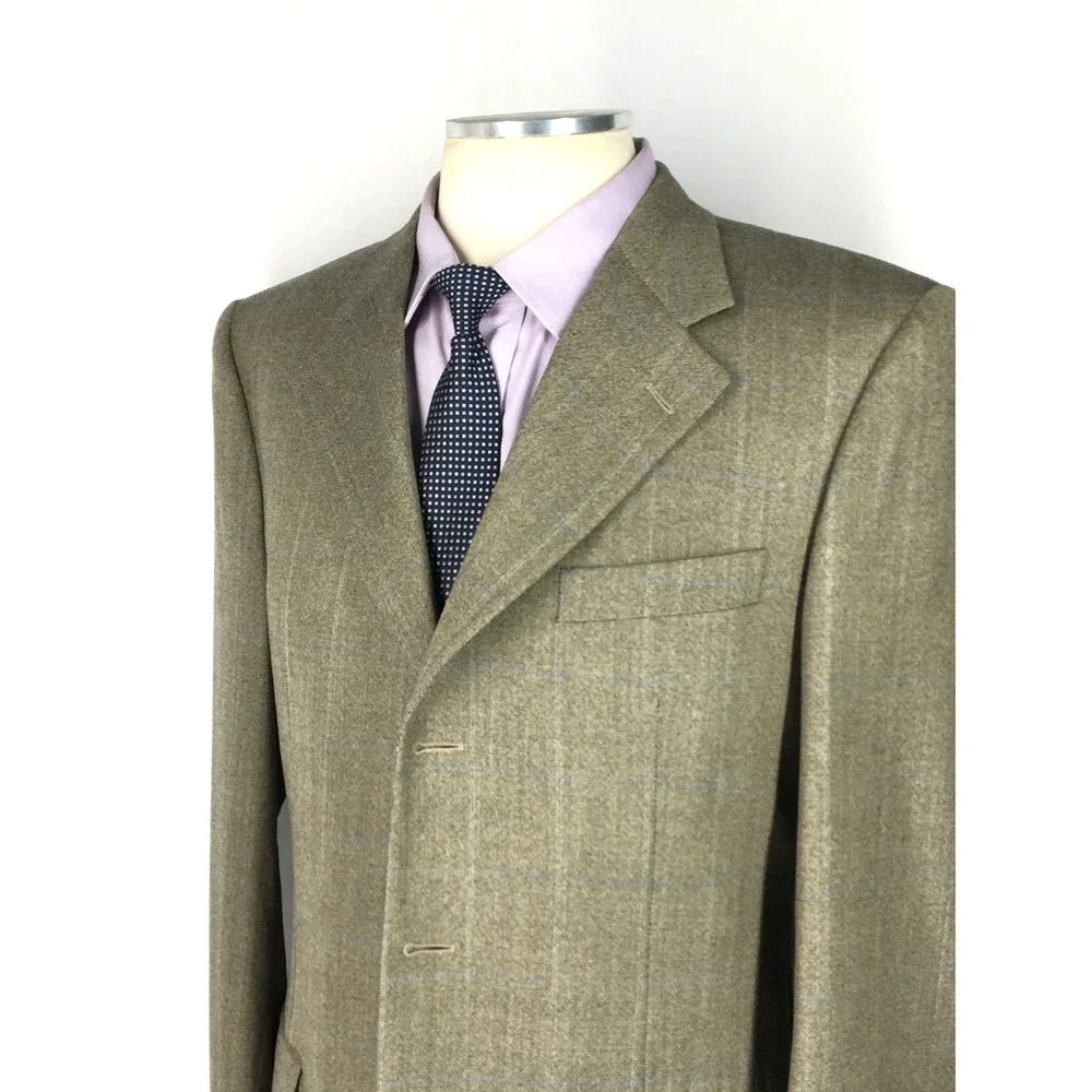 40R Corneliani Italy Mens 3 Button Pure Wool Blazer Sport Coat Surgeon Italy 50R